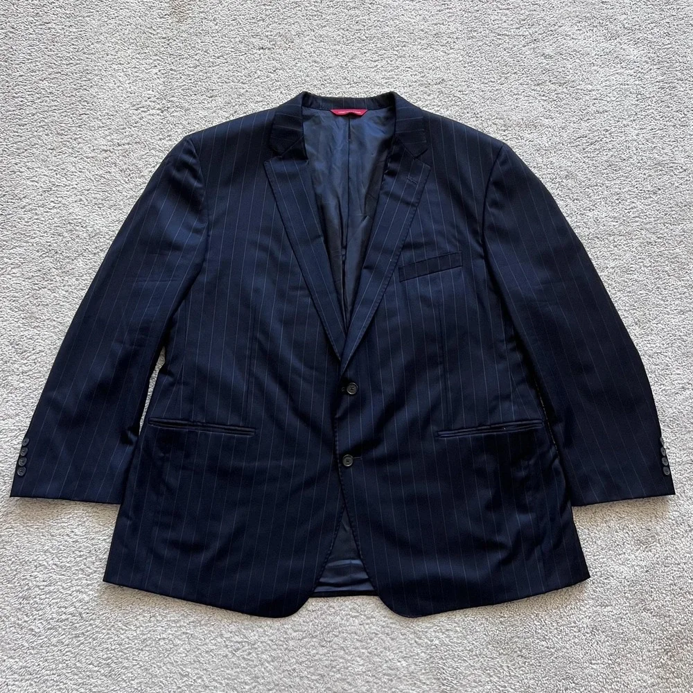Samuelsohn Performance Loro Piana Extreme Blazer Mens 50 Blue Pinstripe Wool